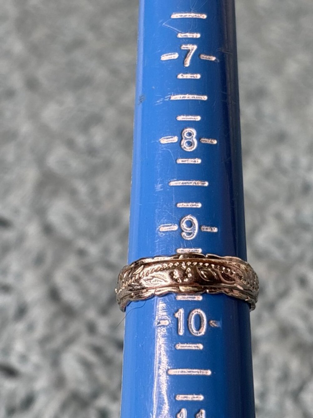 Silvertone Floral Scroll Patterned Ring Size 9.5 Some Metal Wear - Picture 2 of 7